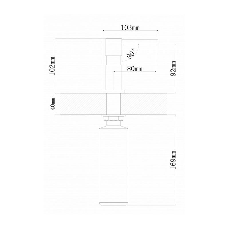Дозатор для кухонной мойки Florentina КВАДРО 703.726.0000.105, коричневый, артикул 703.726.0000.105