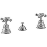 CISAL Arcana Ceramic Смеситель для биде на 3 отверстия без излива, с донным клапаном, цвет хром