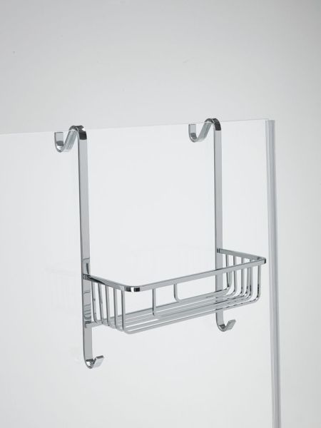 Stil Haus, решётка 1-уровневая для душевого стекла + 2 крючка, цвет хром