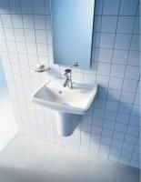 Duravit  Starck III Раковина подвесная узкая  550х370 мм. с переливом, с 1 отв под смеситель, цвет белый