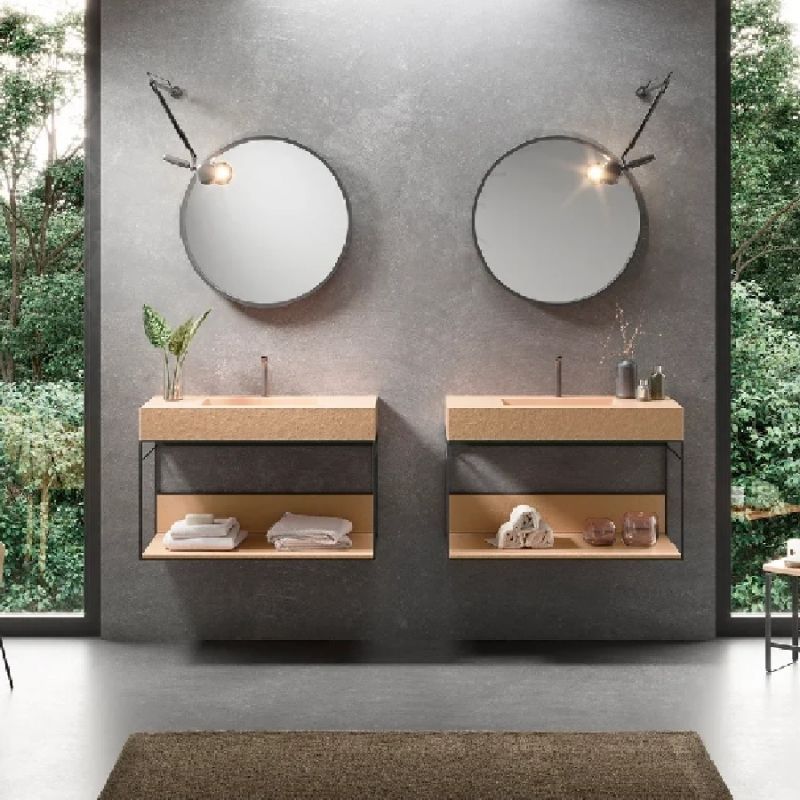 Раковина Acquabella Integra 100 ENCIM.INTEGRA_100_C/F_SLATE_NEGRO Черная