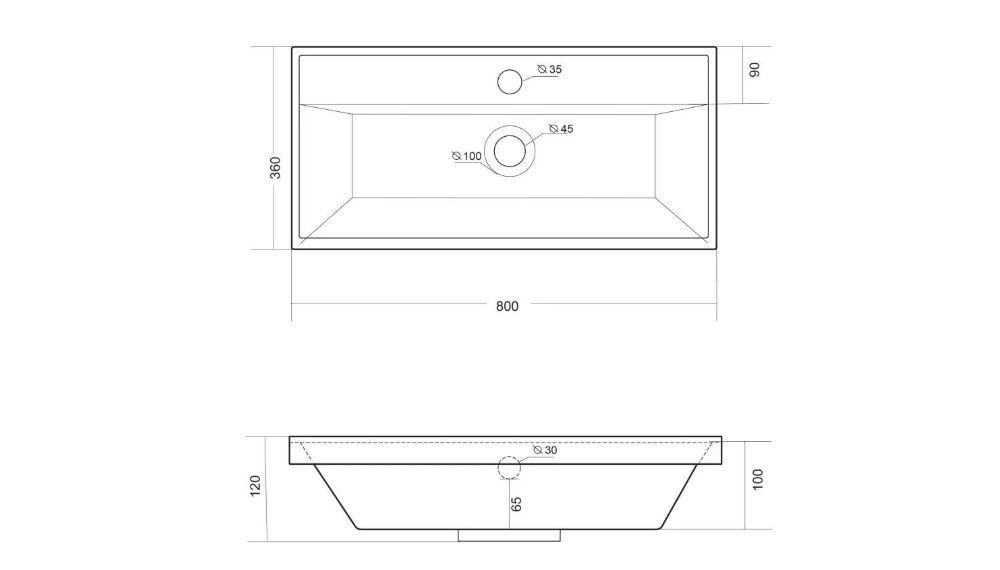 Раковина VIGO Classica Slim 80 (Madera) (4627173210898), артикул 4627173210898