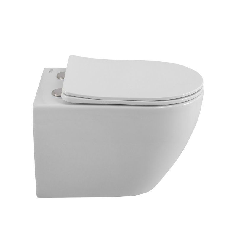 STYLUS-TOR Унитаз подвесной безободковый со смывом "Торнадо" с сиденьем дюропласт soft close, CZR-6601-TH-TOR/SC, артикул CZR-6601-TH-TOR/SC