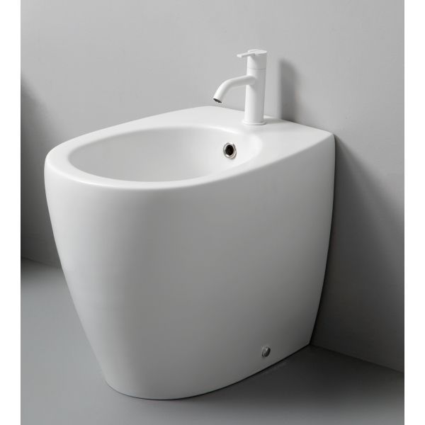 White Ceramic Basic, напольное биде, 51x36x43h см, цвет белый глянцевый, артикул W020201