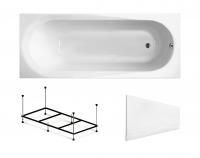Комплект 3 в 1 Lavinia Boho Biore S2-35010060, акриловая ванна 160x70 см, металлический каркас с монтажным набором, лицевой экран