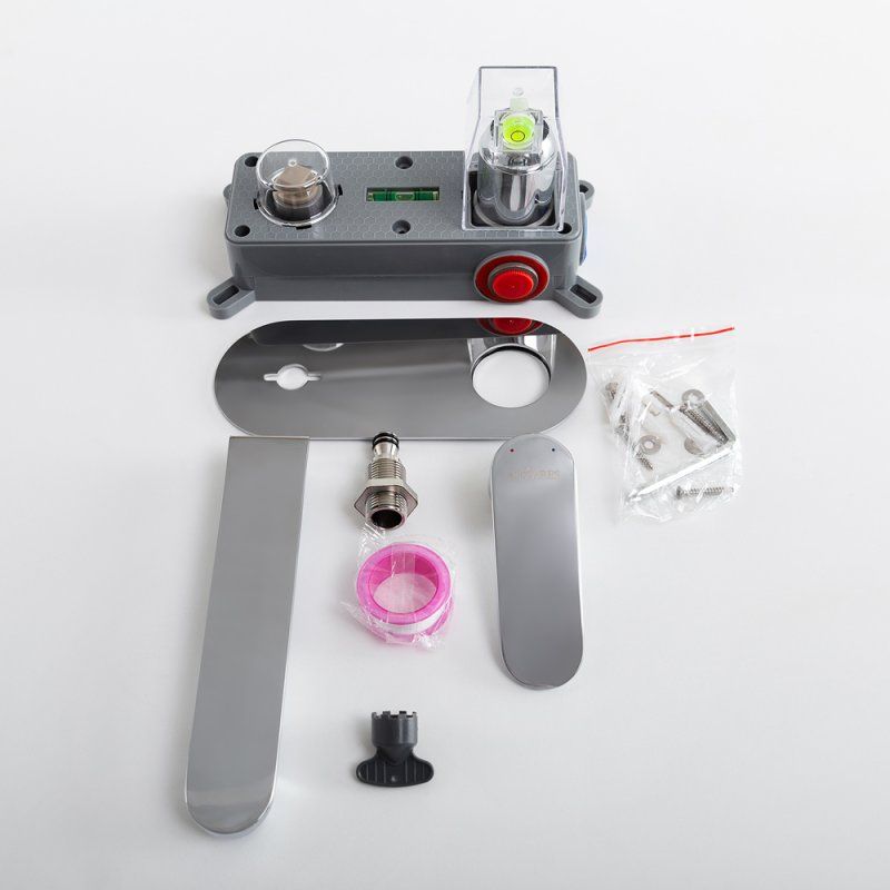 STYLUS-BLI1-NOP-W0 Смеситель для раковины встраиваемый с внутренней частью, без донного клапана, черный матовый, артикул STYLUS-BLI1-NOP-W0