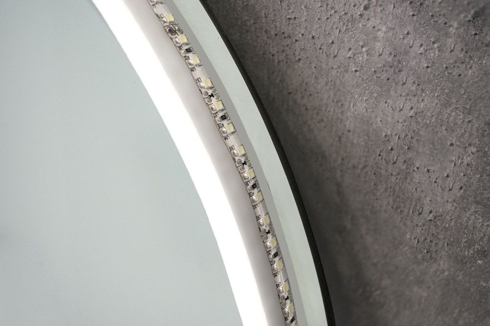 Xpertials Duved Led, зеркало Ø80 см со срезом, 1 датчик: LED подсветка с регулировкой яркости, артикул 84354135-68410