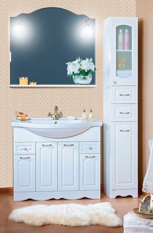 Зеркало Бриклаер Анна 100 с подсветкой Белое