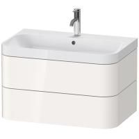 Duravit Happy D.2 Plus Тумба подвесная с умывальником 775х490х468 мм, с 1 отв под смесит, 2 ящика, выпуск и сифон в комплекте, цвет белый глянцевый