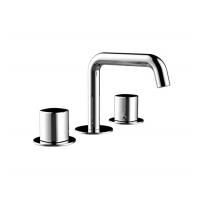 Fantini Lame Смеситель для раковины, 3 отв., с нажимн. донным клапаном, излив 145мм, цвет: хром