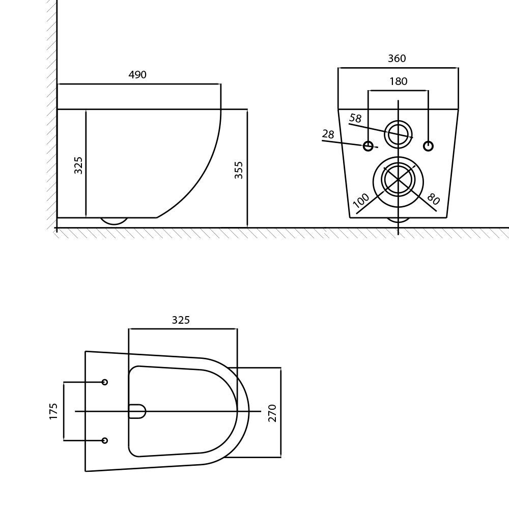 Унитаз подвесной WesnaArt NOVA 204-NOV03, белый, артикул 204-NOV03