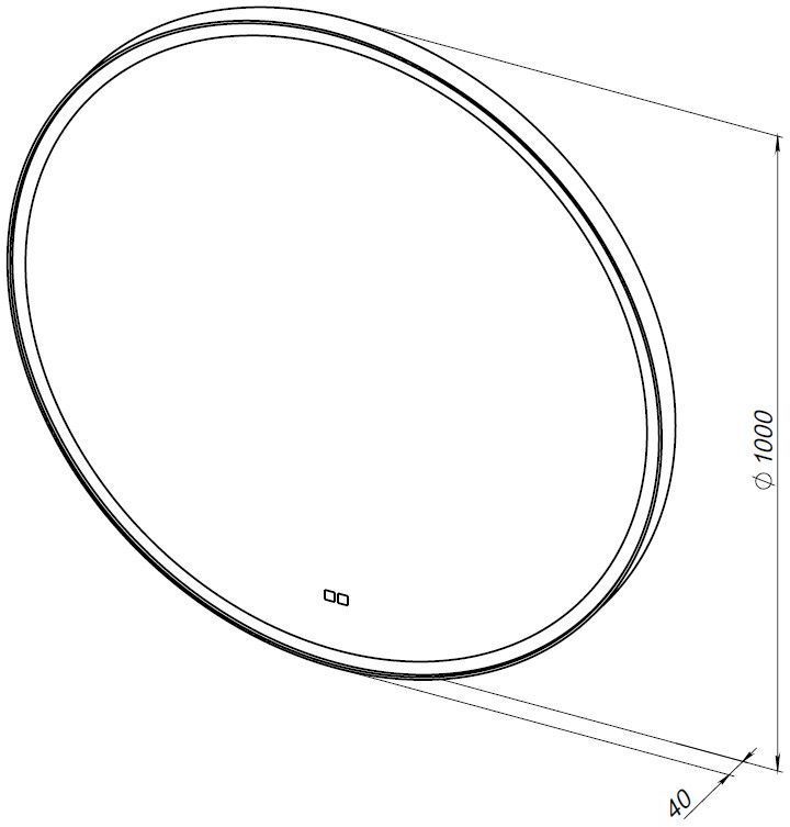 Зеркало Aquanet Тренд 100 черный Зеркало Aquanet Тренд 100 черный