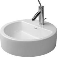 Duravit Раковина накладная  круглая 480 мм, с 1 отв под смеситель, с переливом, цвет белый Duravit Раковина накладная  круглая 480 мм, с 1 отв под смеситель, с переливом, цвет белый