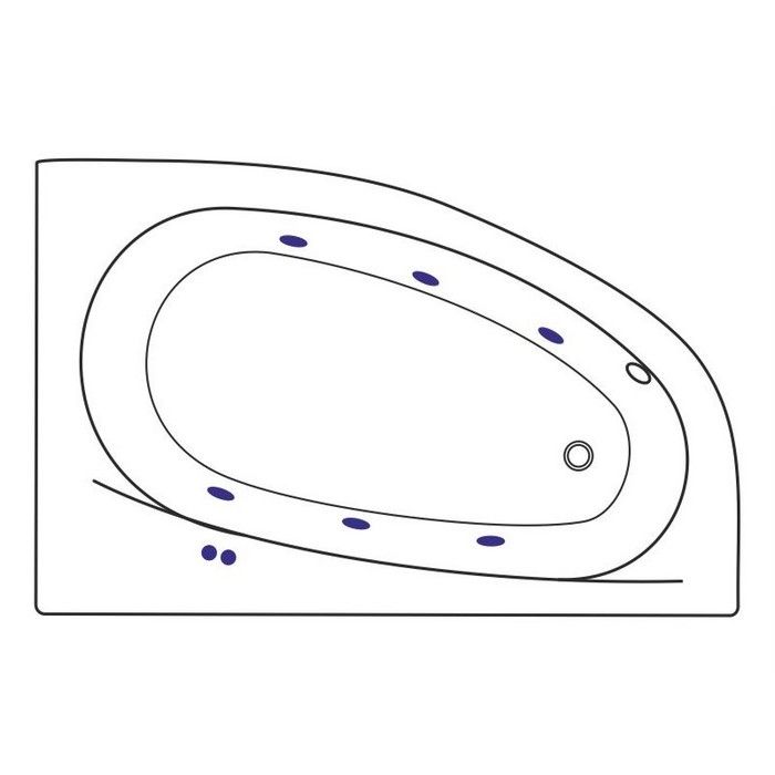 Ванна EXCELLENT Kameleon 170x110 (правая) "SOFT" (бронза)