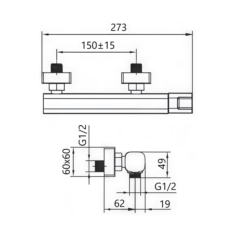 Смеситель для душа Maretti Lorenza LR35R842, хром