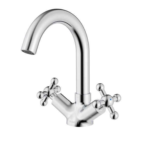 Смеситель Rossinka для раковины с поворотным изливом (G02-64)