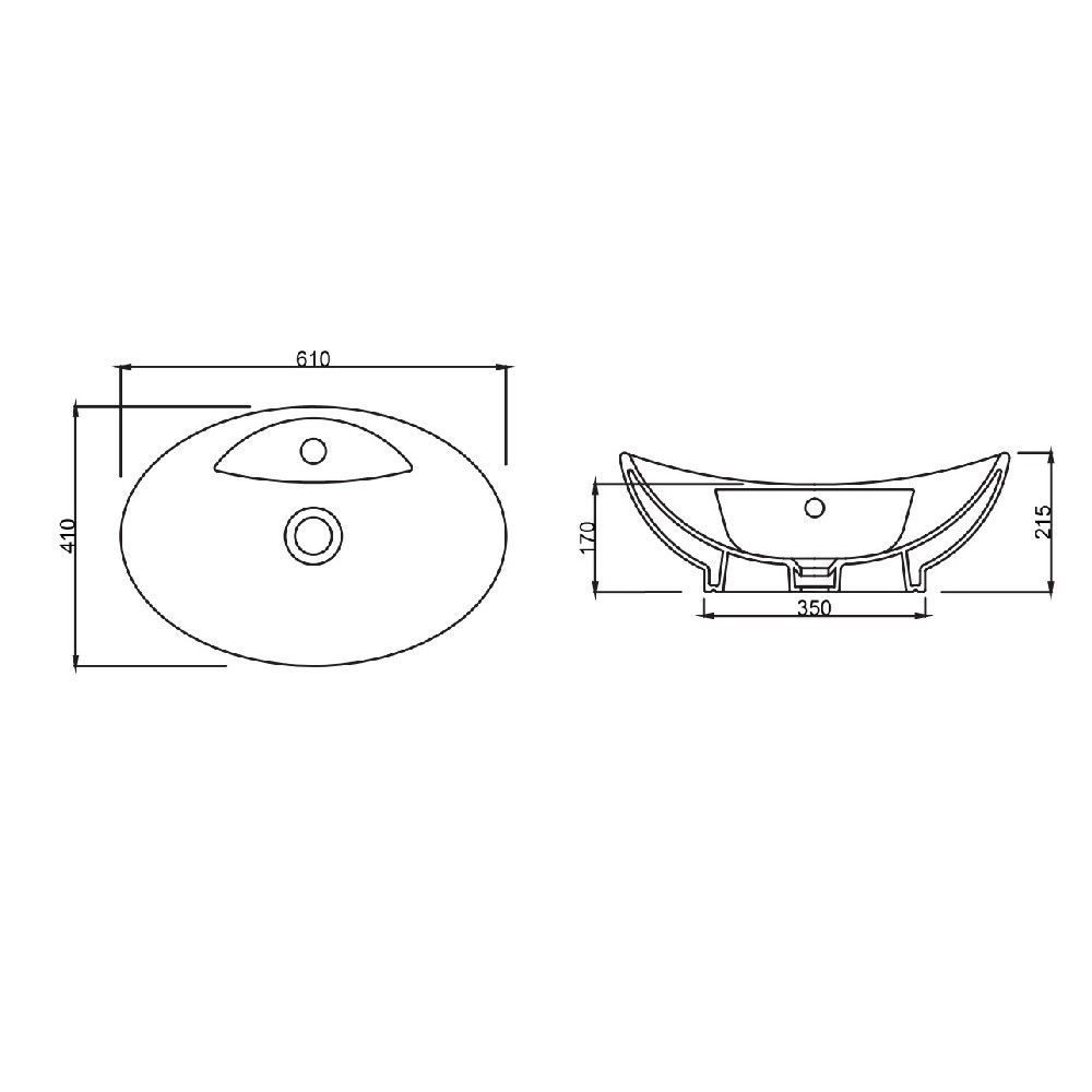 Умывальник GURAL Top 60х40 накладной