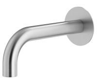 Plumberia Selection IXO Излив из стены d.24, длина 210 мм, подкл. 1/2' с латунной накладкой d.70, хром брашированный