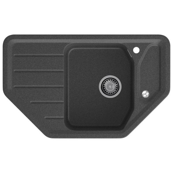 Кухонная мойка GranFest CORNER 800E, графит