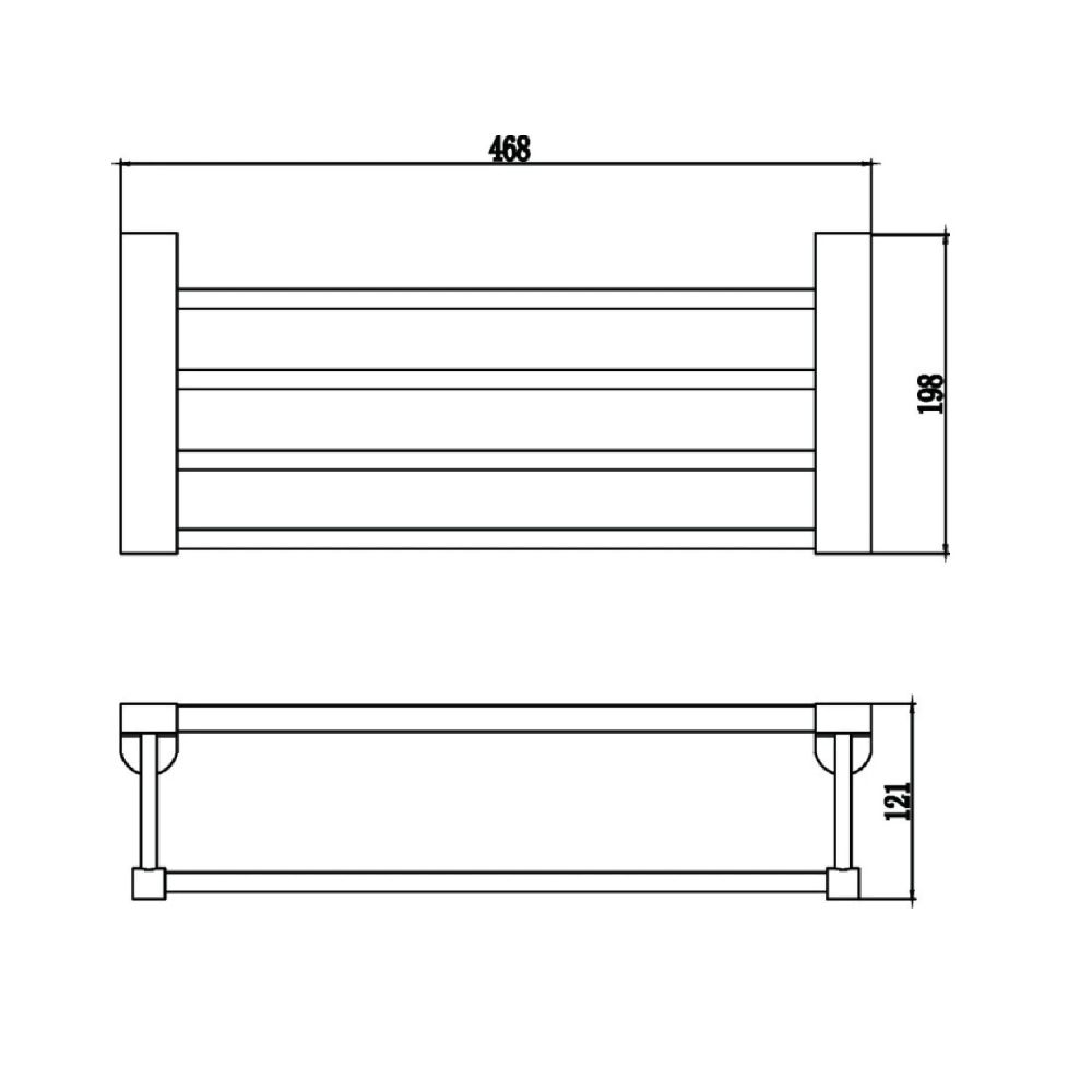 Полка для полотенец Savol S-507344, хром