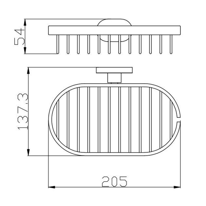Мыльница Rav Slezak YUKON YUA0301CB, хром/белый, артикул YUA0301CB