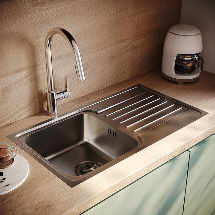 Мойка IDDIS нерж. сталь, шелк, с крылом 780*440*180 Sound (SND78SDi77), артикул SND78SDi77