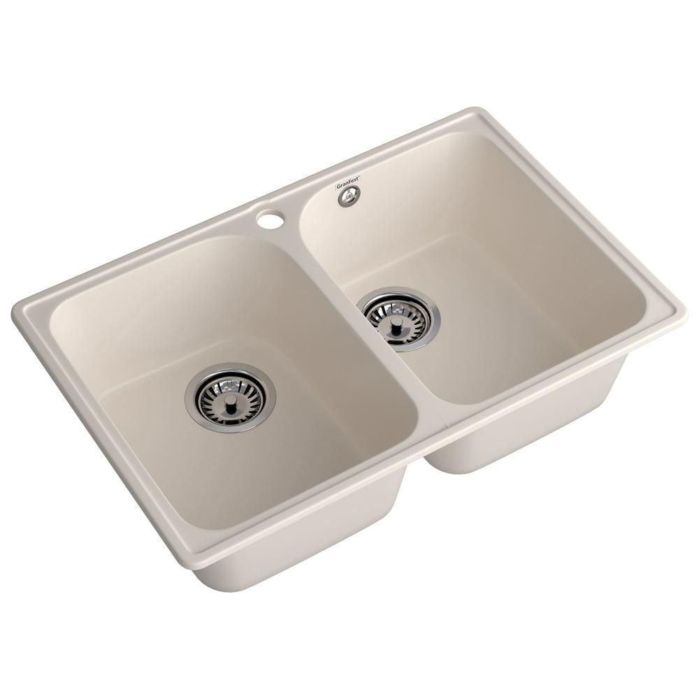 Кухонная мойка GranFest QUARZ 15, белый, артикул 15 белый