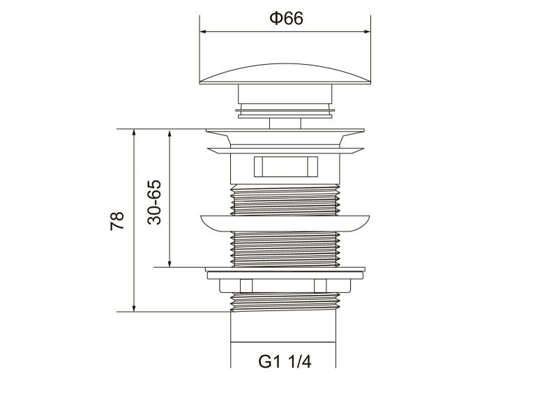 Донный клапан Timo 8011/17 click-clack Золотой матовый, артикул 8011/17