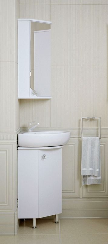 Шкаф подвесной угловой "Флоренция 40" с зеркалом