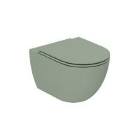 AZZURRA COMODA Унитаз подвесной 515х360х340 мм., безободковый, с комплектом крепежей, цвет Verde natura