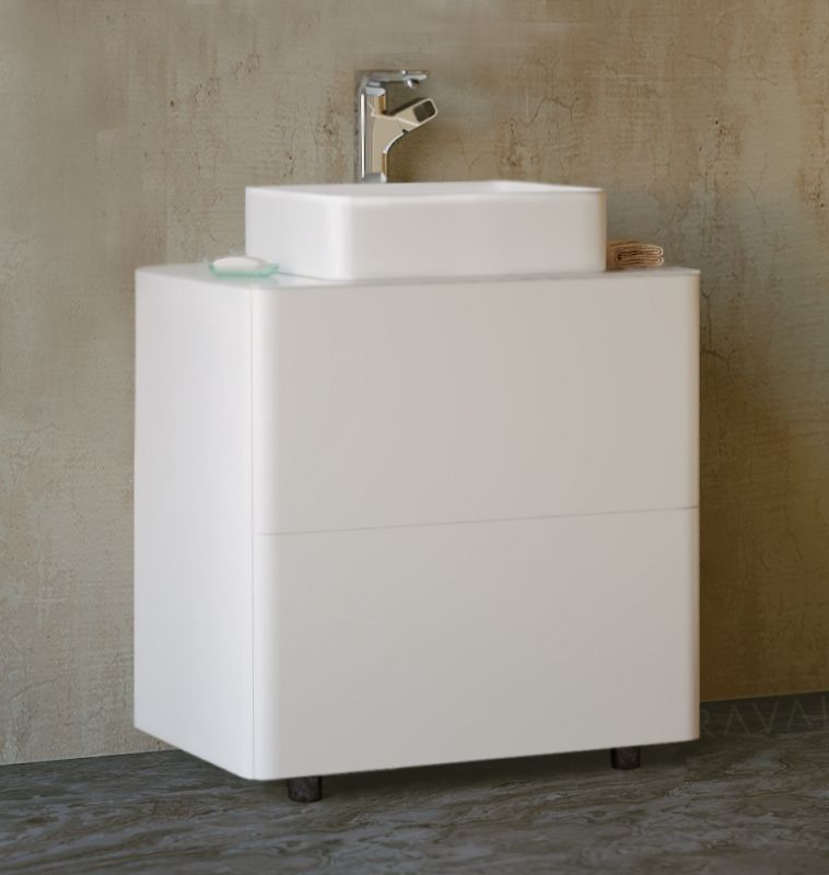 Тумба под раковину Raval Pure 75 Белая