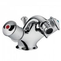 Bongio Impero Смеситель для биде с донным клапаном, цвет золото/Blue and Red Swarovski