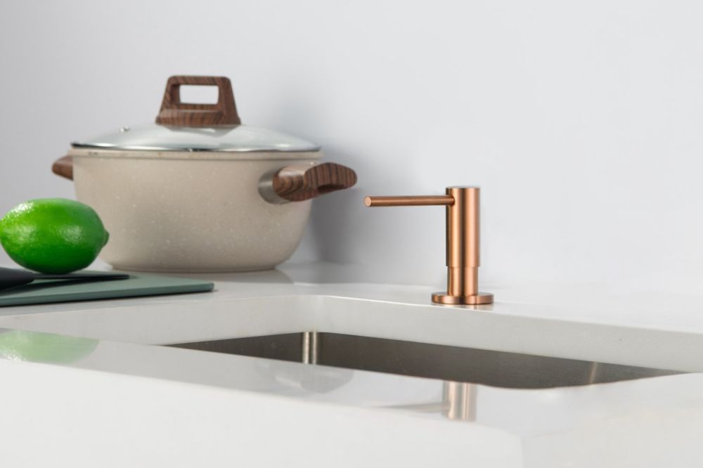 Дозатор встраиваемый Timo Saona розовое золото (13139/19), артикул 13139/19