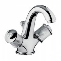 Bongio Impero Смеситель для раковины на 1отв, цвет хром/Swarovski прозрачные