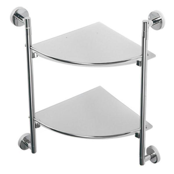 Полка стеклянная угловая D-Lin D262100, хром