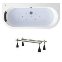 Аэромассажный комплект 4 в 1 Lavinia Boho Art 362570A0, акриловая ванна 170x75 см, ножки с монтажным набором, подголовник, аэромассаж