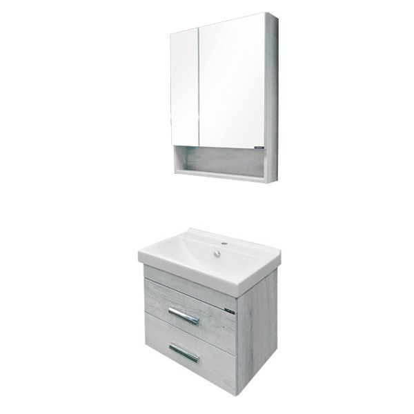 Тумба с раковиной Comforty Никосия 60 4138879 подвесная Дуб белый Тумба с раковиной Comforty Никосия 60 4138879 подвесная Дуб белый