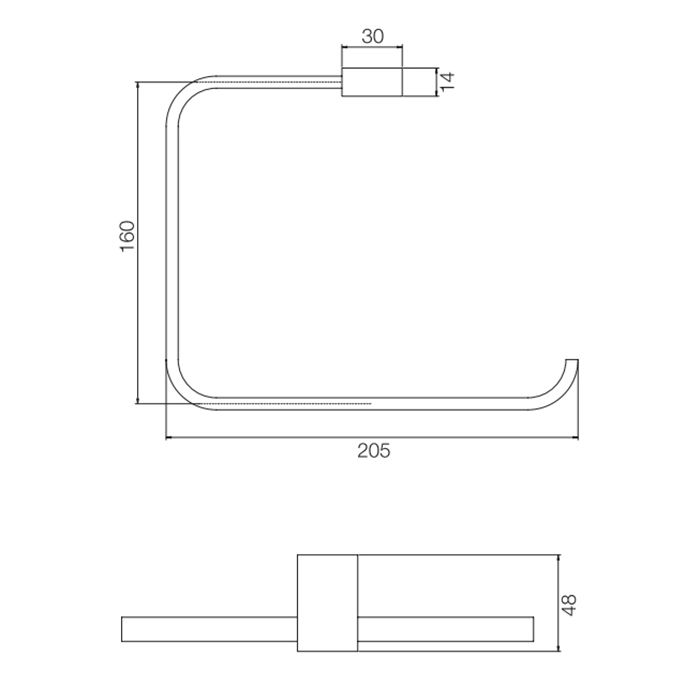 Fima Carlo Frattini Accessori Полотенцедержатель-кольцо, подвесной, цвет: чёрный матовый
