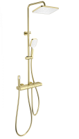 Душевая система с термостатом WONZON & WOGHAND MUSE Legato, Брашированное золото (WW-B4129-BG)