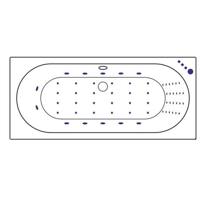 Ванна EXCELLENT Oceana 180x80 "NANO" (хром)