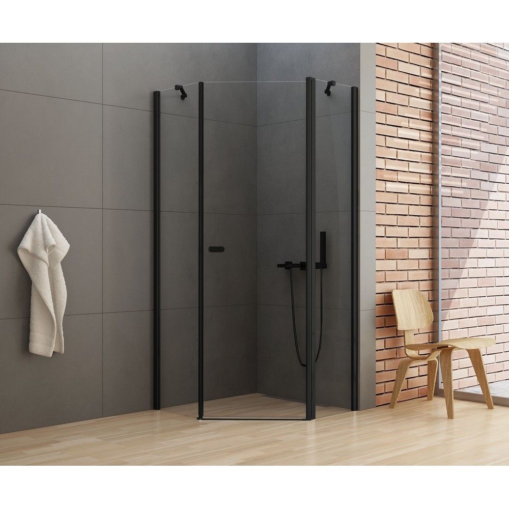 Душевое ограждение NEW TRENDY NEW SOLEO BLACK 90x90x195 K-0613 (черный)