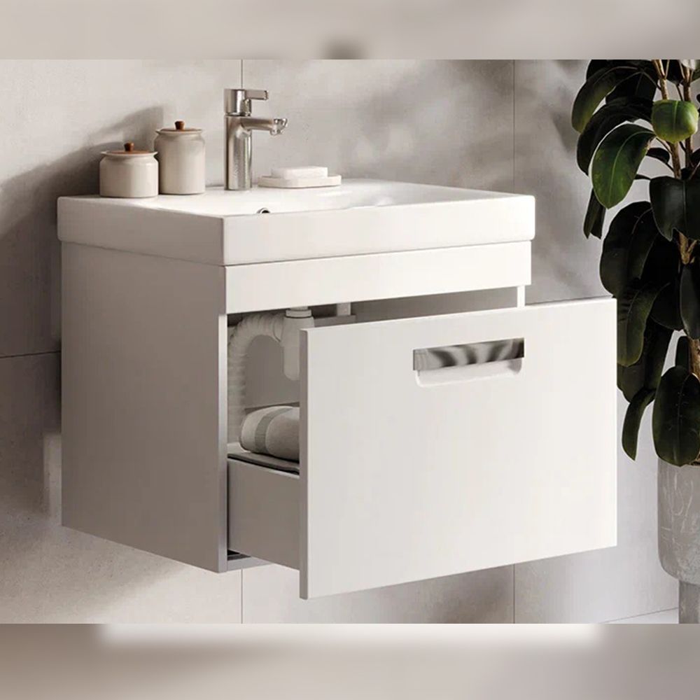 Тумба под раковину подвесная Velvex Estea tp.EST.MOD.60.1Y, 60 см, артикул tp.EST.MOD.60.1Y