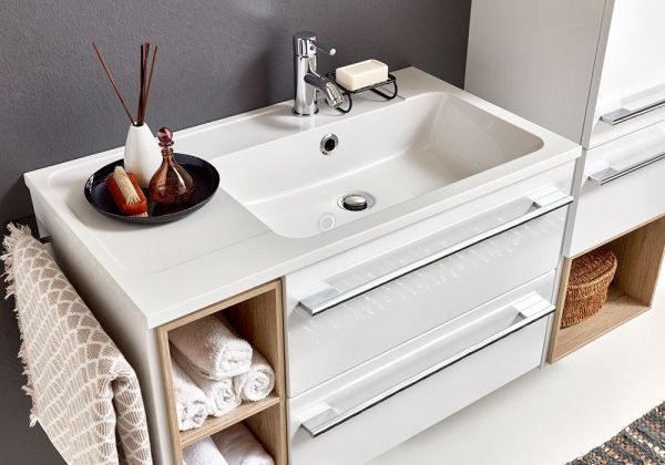 Marlin 3250star, раковина из минерального литья левая 80,5 см, цвет белый