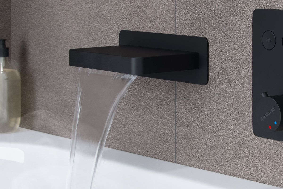 Излив настенный EXCELLENT Krotos AREX.8025BL (черный мат)