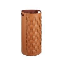 ADJ Круглая корзина для белья, D33x68 см., цвет: коньяк/бордо