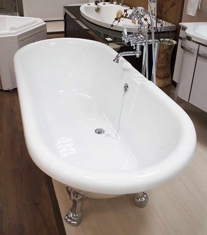 Акриловая ванна Radomir Леоннеса 1 175х80 1-01-2-0-1-138 Белая с ножками хром