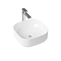Комплект 2 в 1 Lavinia Boho Bathroom Sink Slim 21510095, накладная фарфоровая раковина 40 см, смеситель