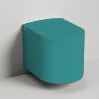 Salini GEMELLI Унитаз подвесной 530х410х420 мм, материал S-Stone матовый, внутри керамика, крышка микролифт, цвет RAL5018 Salini GEMELLI Унитаз подвесной 530х410х420 мм, материал S-Stone матовый, внутри керамика, крышка микролифт, цвет RAL5018