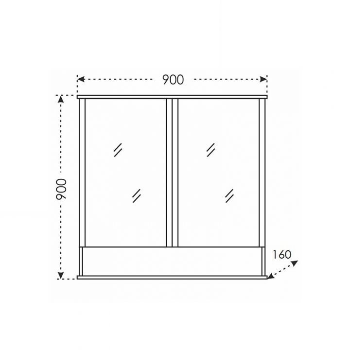 Зеркальный шкаф Санта Вегас 90 см 700181