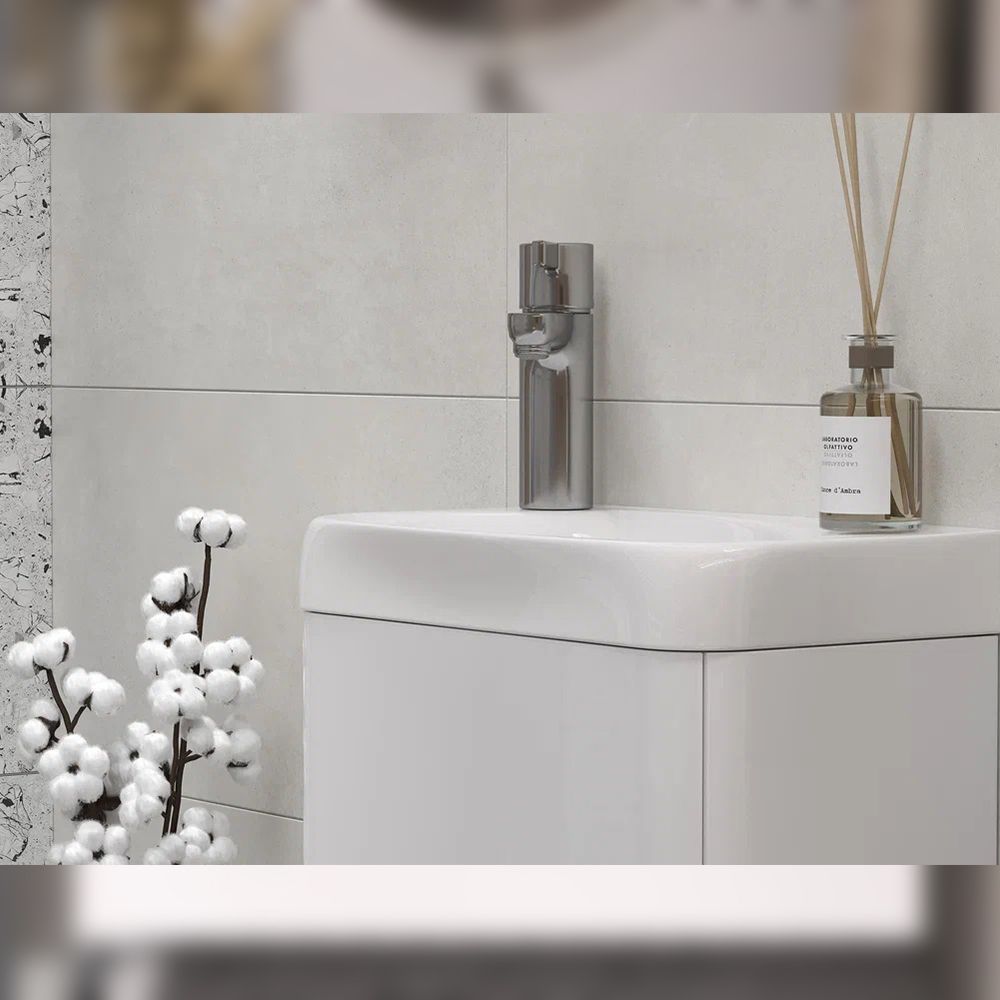 Тумба под раковину подвесная Velvex Bio tp.BIO.BIO.MAXI.40.1D белый глянец, 40 см, артикул tp.BIO.BIO.MAXI.40.1D белый глянец